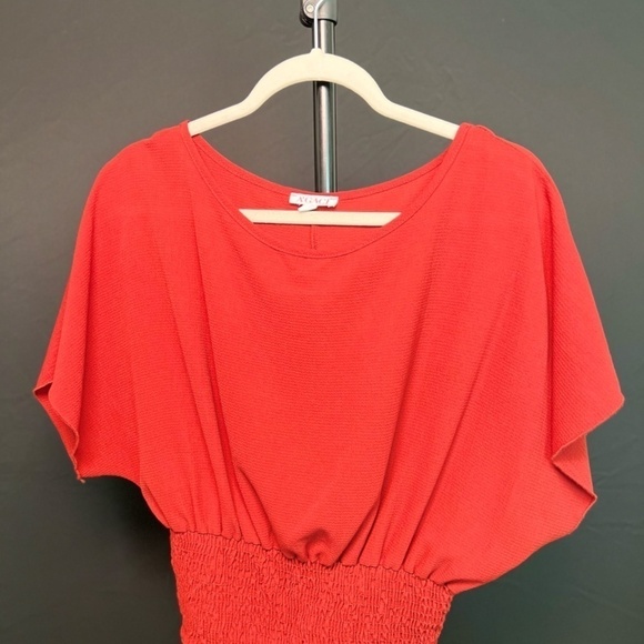 Burnt Orange Red Blouse - Picture 6 of 8
